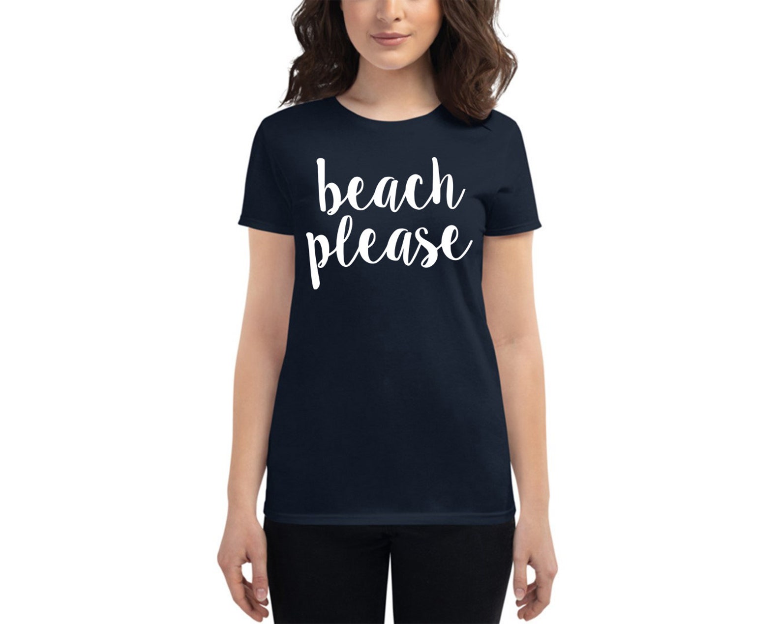 Beach please tees slogan shirt ladies funny graphic shirt | Etsy