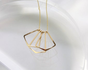 Art Deco Butterfly Necklace: 14K Gold Fill or Sterling Silver