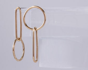 Boucles d’oreilles Link, Boucles d’oreilles Gold Dangle, Légères, Minimalistes, Cadeaux pour elle, Pour eux, Boucles d’oreilles Cable Chain, 14K Gold Fill, Sterling Silver