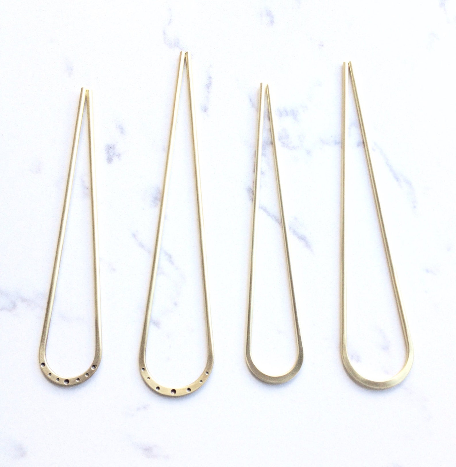 Handmade Brass Hair Pin Bun Holder Hair Fork L.greenwalt Etsy
