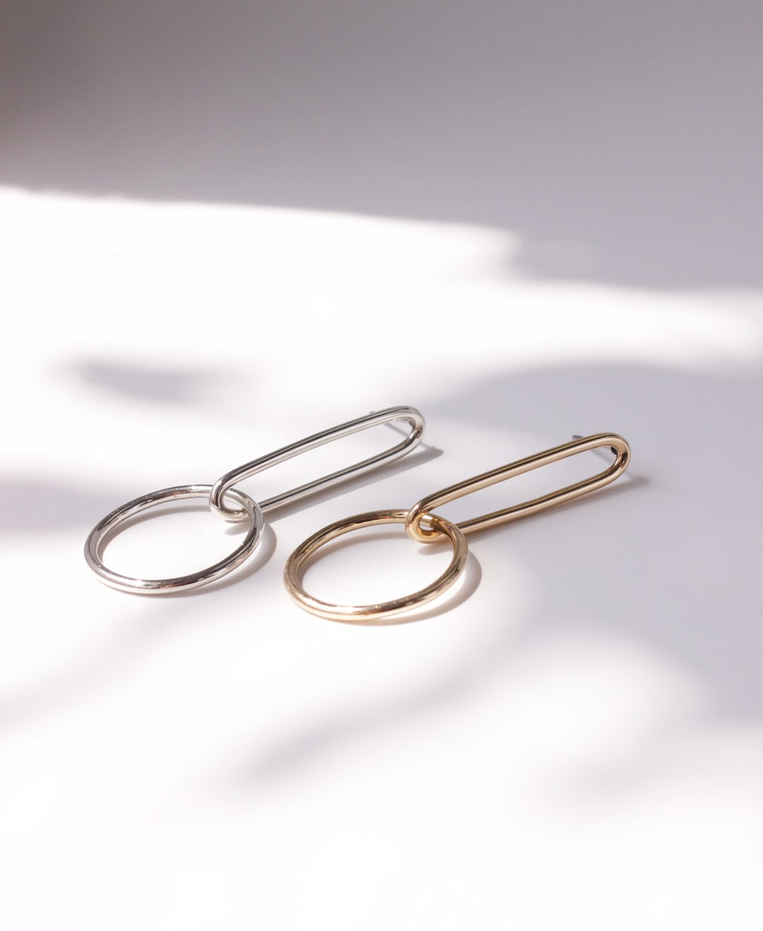 Long Link Earrings, Dangle Earrings, Minimalist Jewelry, 14K Gold Fill