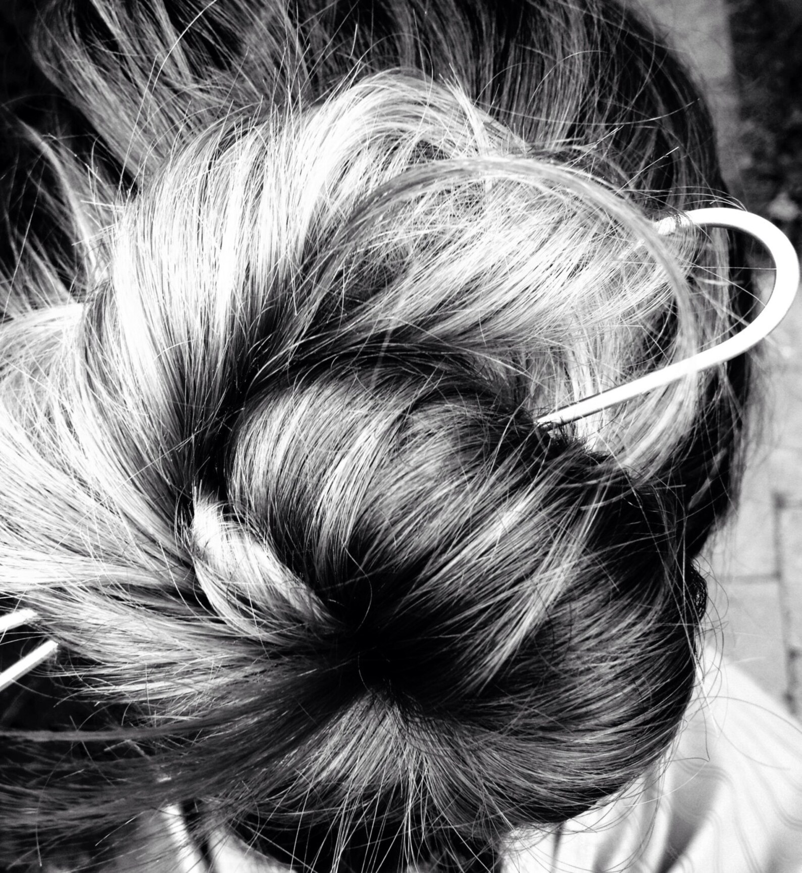 Handmade Brass Hair Pin Bun Holder Hair Fork L.greenwalt Etsy