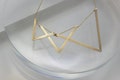Art Deco Triangle Necklace: 14K Gold Fill or Sterling Silver