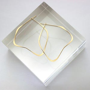 Modern Geometric Gold Earrings in 14K Gold Fill or Sterling Silver, Lightweight Minimalist Everyday Earrings