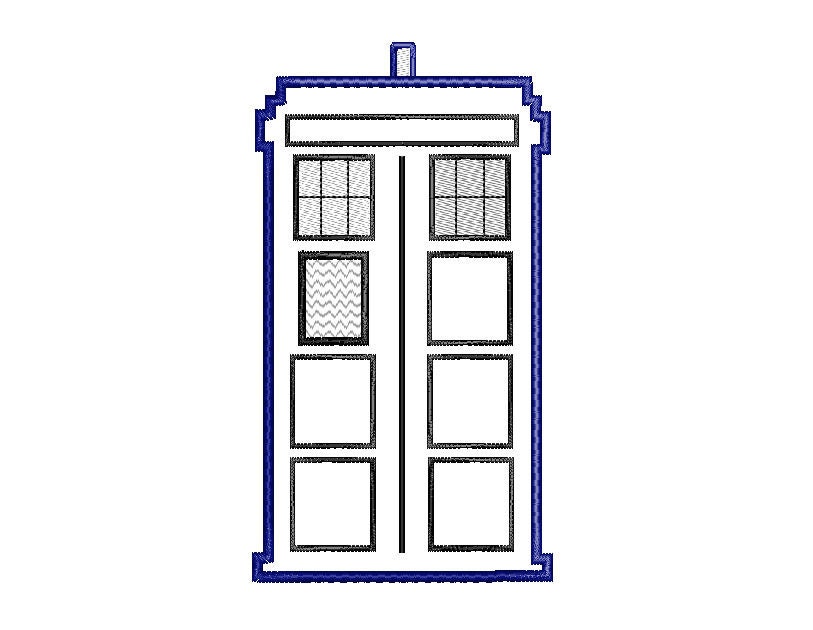 Buy3Get1 FREE - Machine Embroidery Tardis, Doctor Who Tardis Applique…