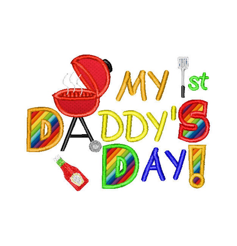 Buy3Get1 FREE Machine Embroidery My First Daddy's Day Etsy