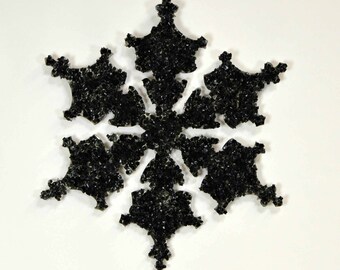 Black Ice Arctic Snowflake Wall Art Piece Design