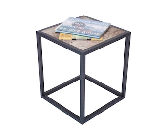Reclaimed Metal and Wood Coffee/Side/End Table