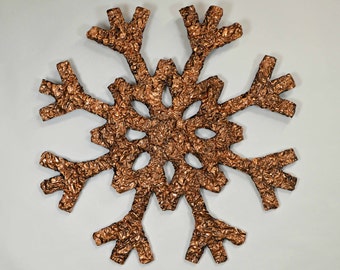 Coppermine Metal Copper Aluminum Snowflake Wall-Art Sculpture