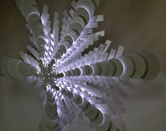 Snowlight Small Metal Modern Snowflake Light Wall-Art Chandelier