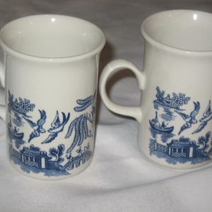 Churchill Blue Willow koffie-/theemokken Made in England (set van 2)*