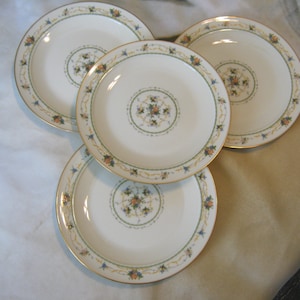 Set of 4 Beautiful Noritake Normandy 6 1/4 inch Bread and Butter Plates