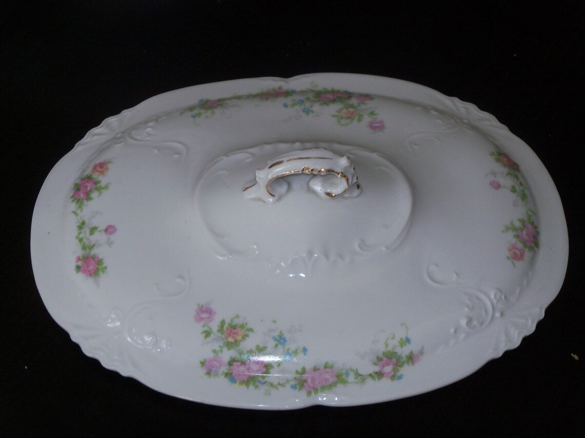 New Habsburg Austria China 11 X 7 Inch Oval Covered Caserole / Etsy
