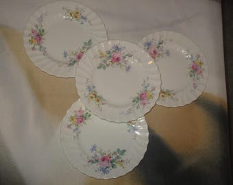Juego de 4 platos de pan Royal Doulton Arcadia de 16 cm (6 1/4"), fabricados en Inglaterra, de porcelana fina.
