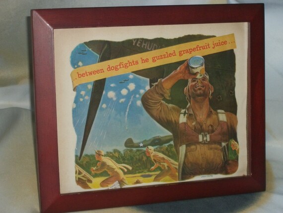 1940 S Gfruit Juice Wwii Pilots Dogfights Framed 1940 S Gfruit Juice Wwii Pilots, Better Homes And Gardens Wall Decor