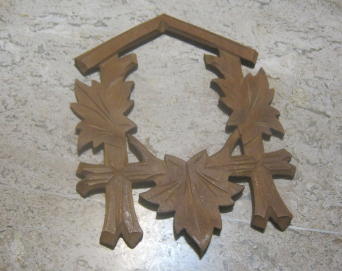 7 by 6 1/4 Inch Cuckoo Clock Face Frame for Parts From a ...
