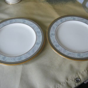 Set of 2 Noritake Neptune Gold 6 3/4 inch Bread and Butter Plates 4787 Japan