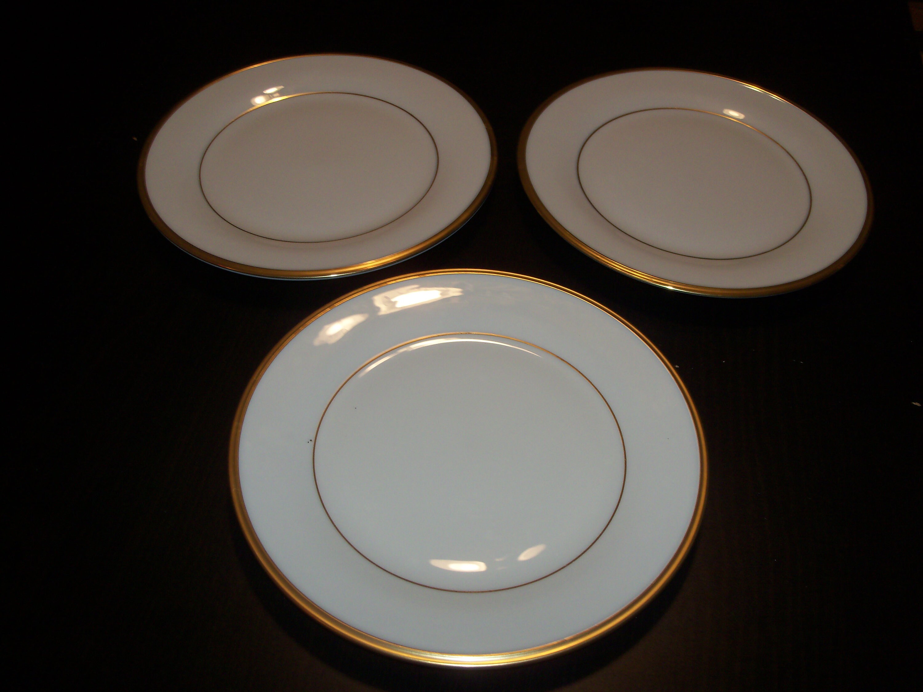 Lenox China Eternal Set of 3 Gold Trimmed 8 inch Salad Plates Etsy