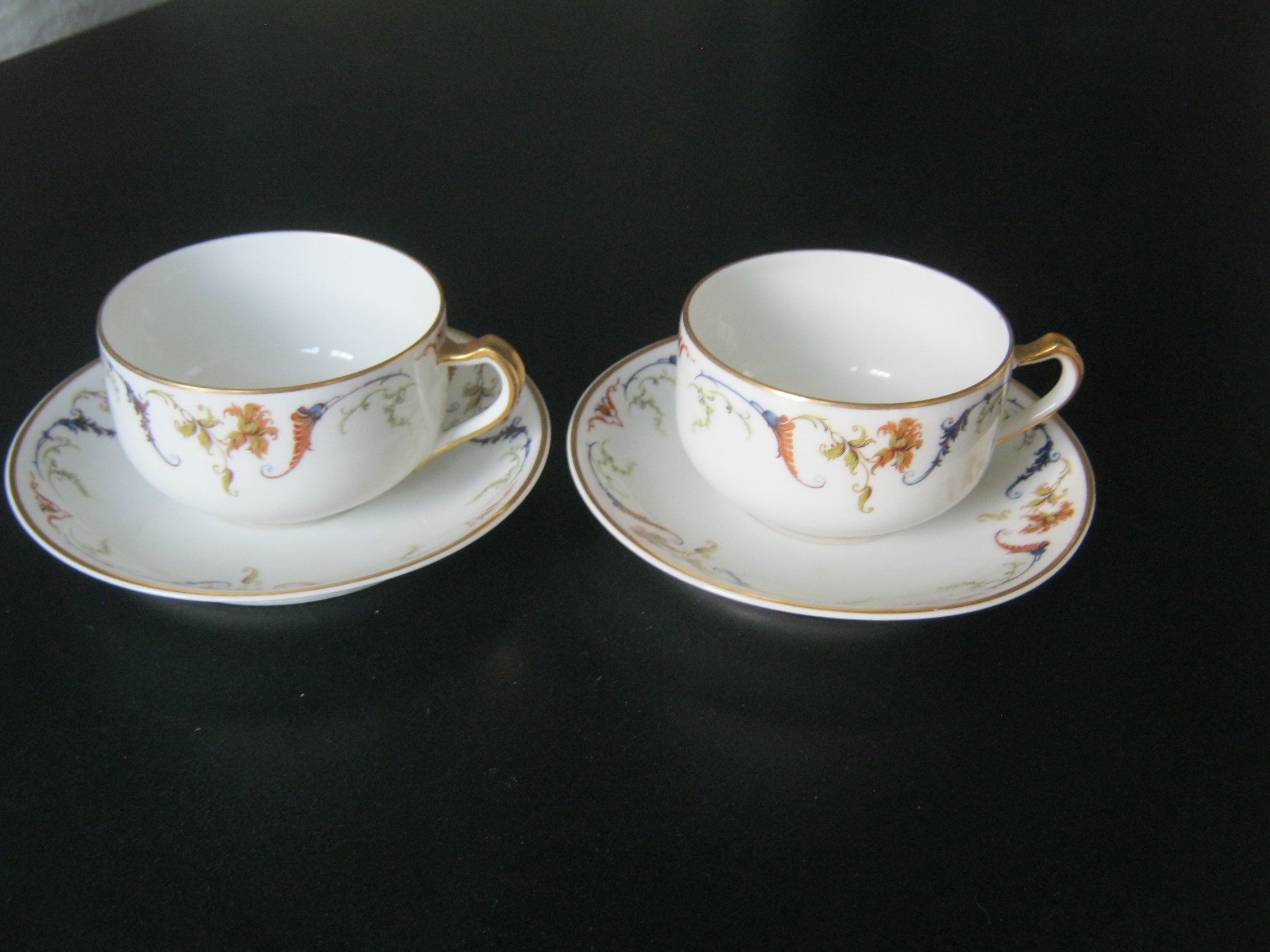 美しいHaviland & Co Limoges Franceのカップ＆ソーサー2個セット 