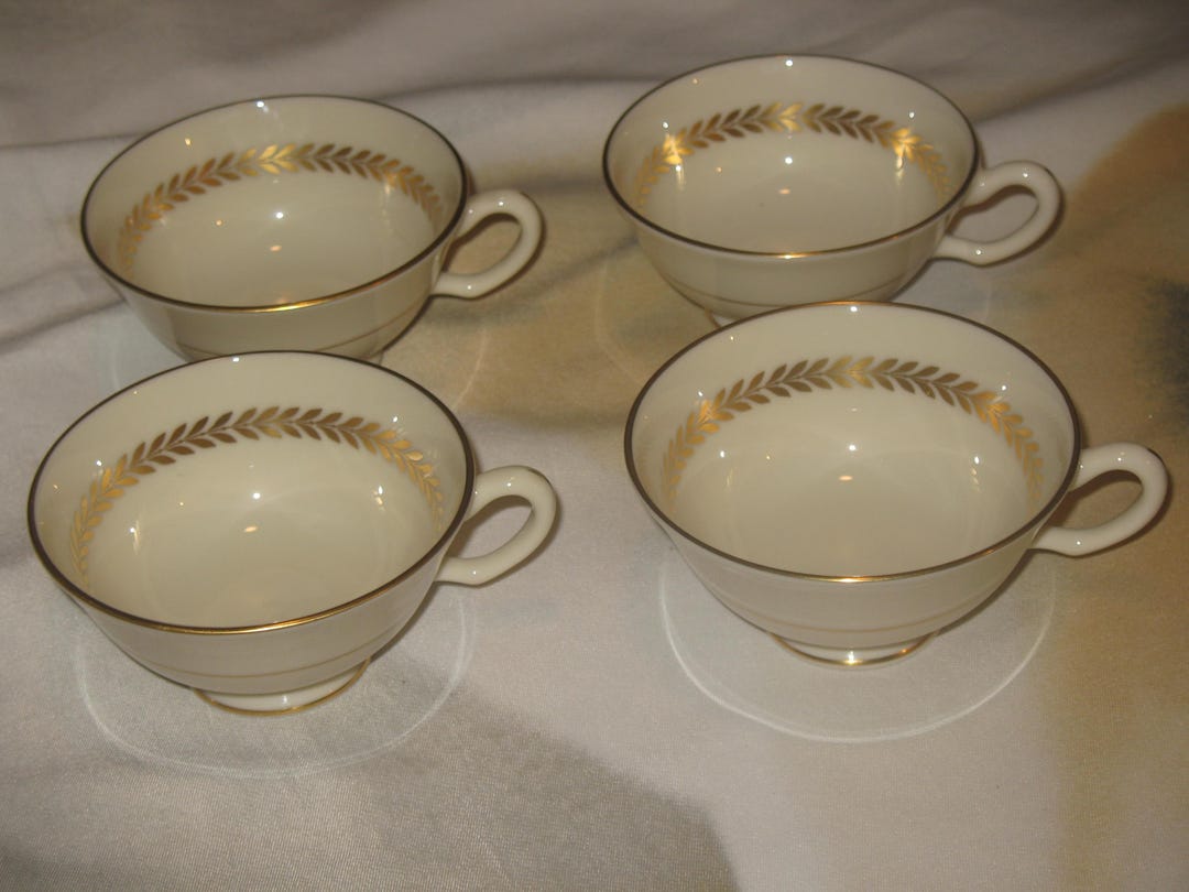 Lenox Imperial Gold Trimmed Footed Tea / Coffee Gold Backstamp (set of ...