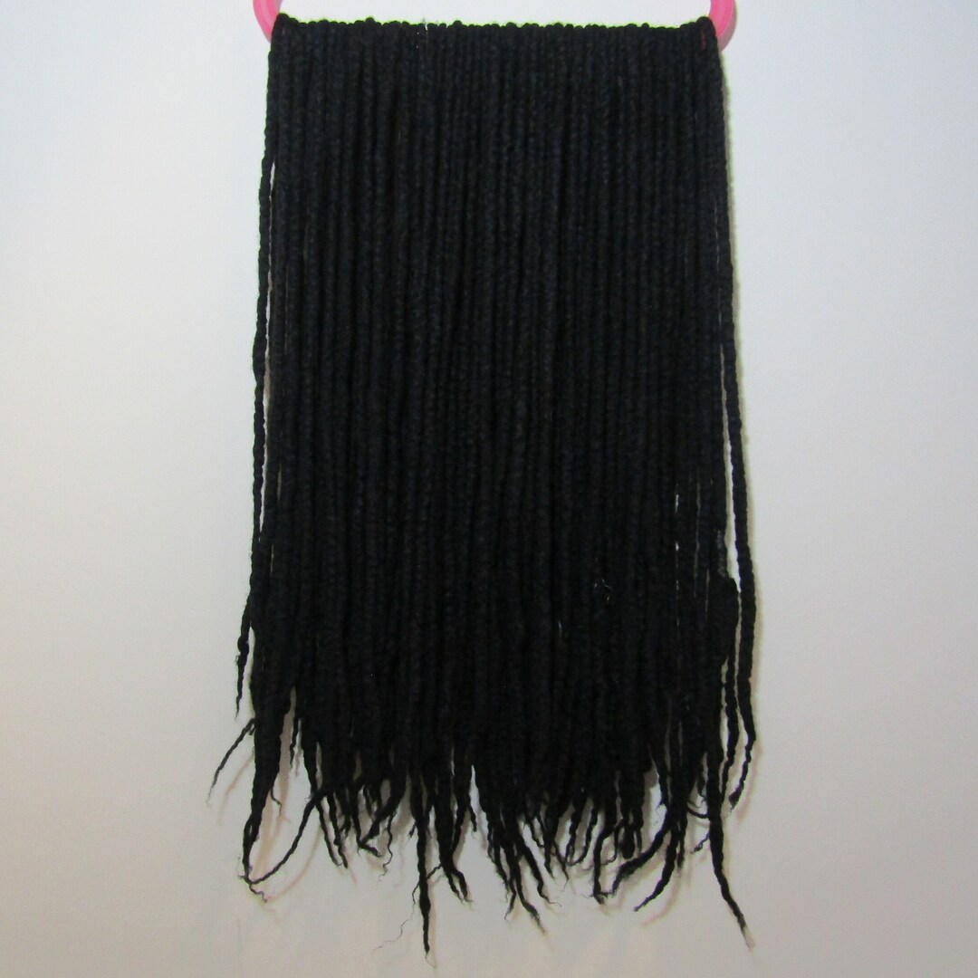 Set of 52 DE Black Wool Dreads Reusable Braid in Dread Etsy