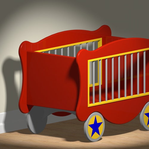 Circus Wagon Toy Box Woodworking Plan Etsy