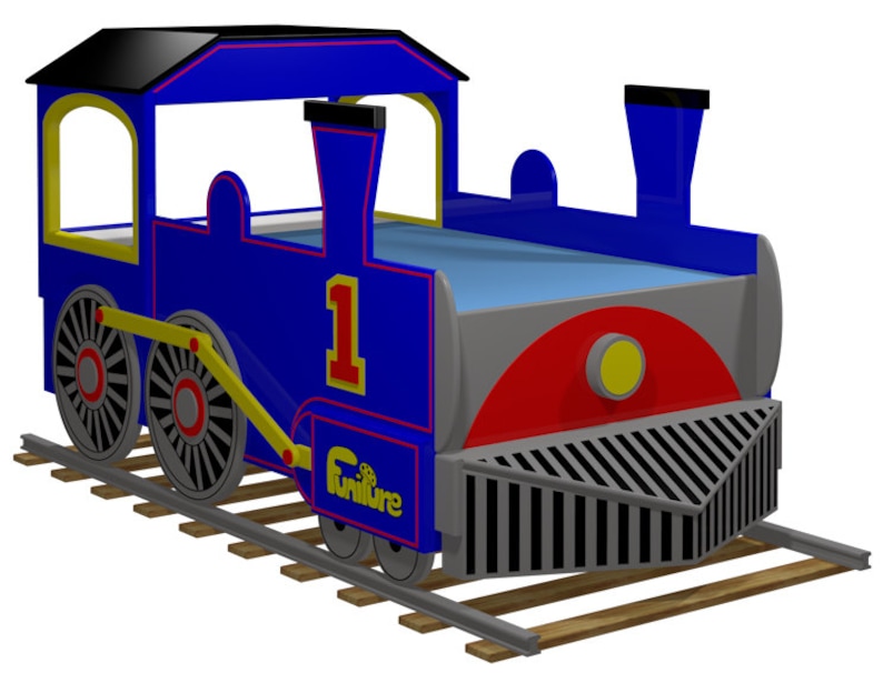 Train Bed Woodworking Plan twin Size Etsy