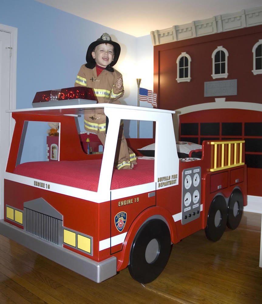 Fire Truck Twin Size Bed Woodworking Plan | Etsy