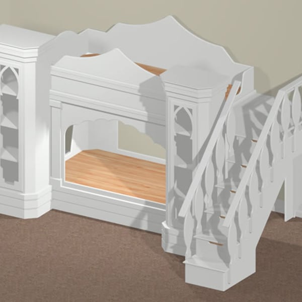 Digital Download: Arabian Nights Bunk (Twin Size) Bed Woodworking Plan