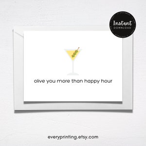 Olive meer dan Happy Hour kaart digitale download