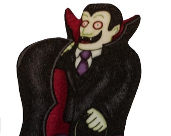 Dracula Vampire Halloween Fer sur applique de transfert de tissu - 533