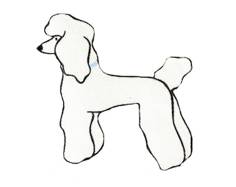 Caniche Dog Iron On Fabric Transfer Applique Patch - 1060