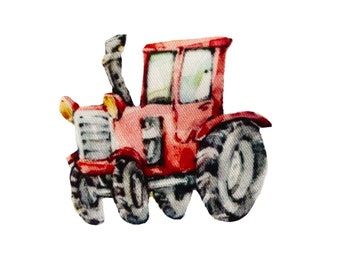 Farm Tractor Iron On Fabric Transfer Applique Patch - 1684
