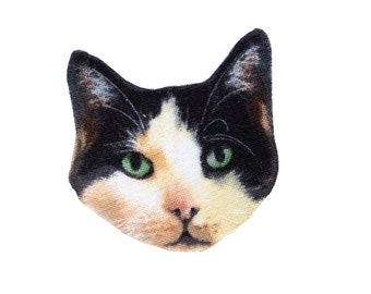 Cat face kitten pet Iron On Fabric Transfer Applique Patch - 2074