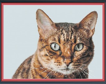 Tabatha Cat PDF Cross Stitch Pattern