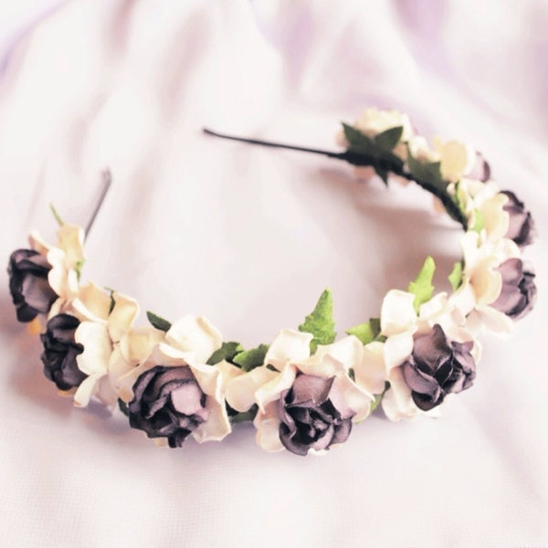 pale purple plum floral headband