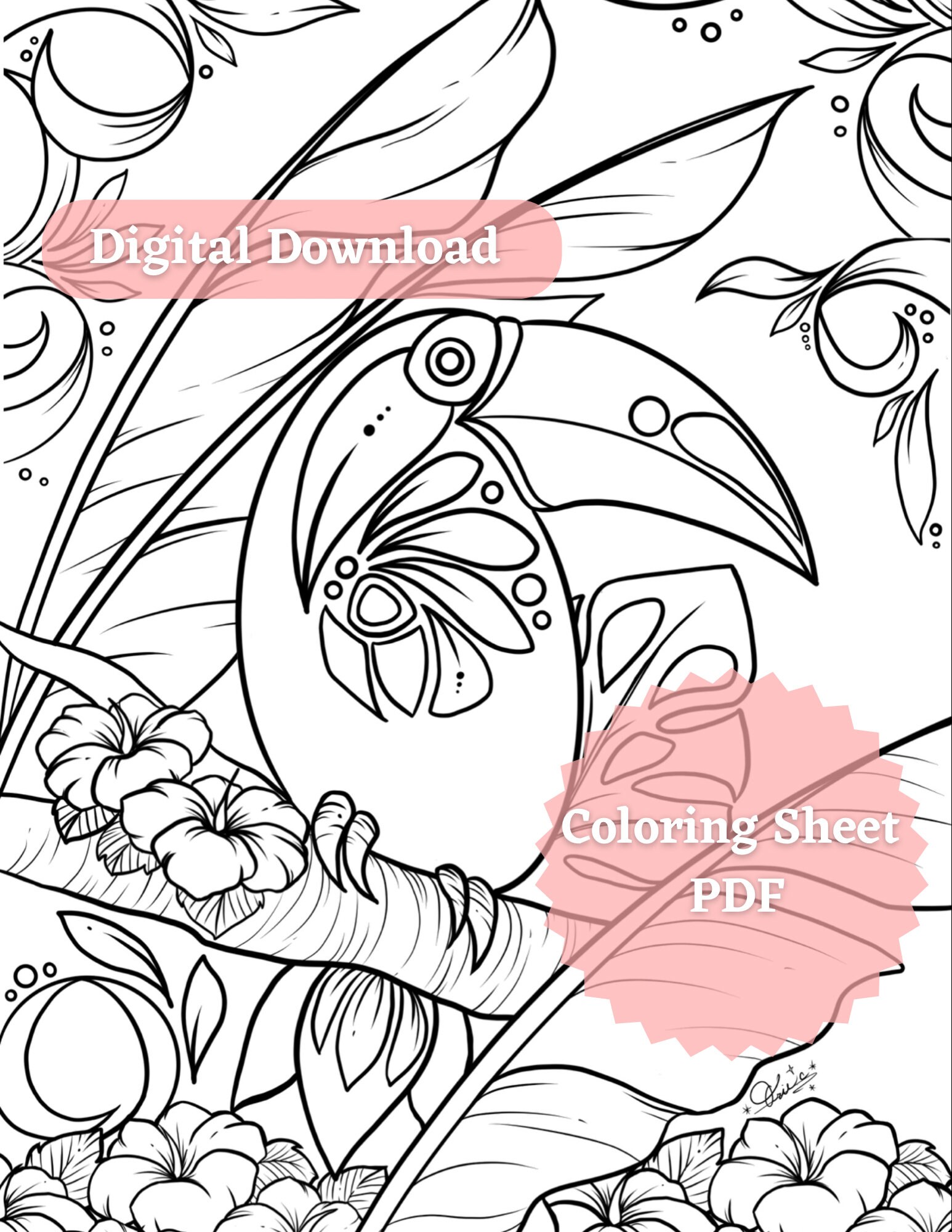 Coloring Sheet / Digital Download / PDF - Etsy