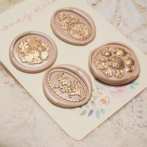 Strawberry Dreams Wax Seal Set | Aesthetic Stickers | Wax Seal Stickers | Ephemera | Journaling Stickers I Wedding Envelope Seals