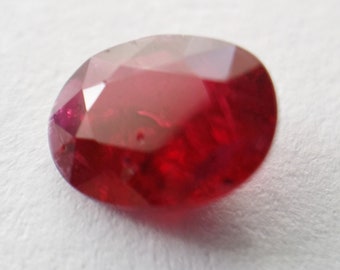 Pinkish Red Ruby Stud 8x8 mm Hexagon Shape 925 Silver Earrings Jewelry DGE1007/_I