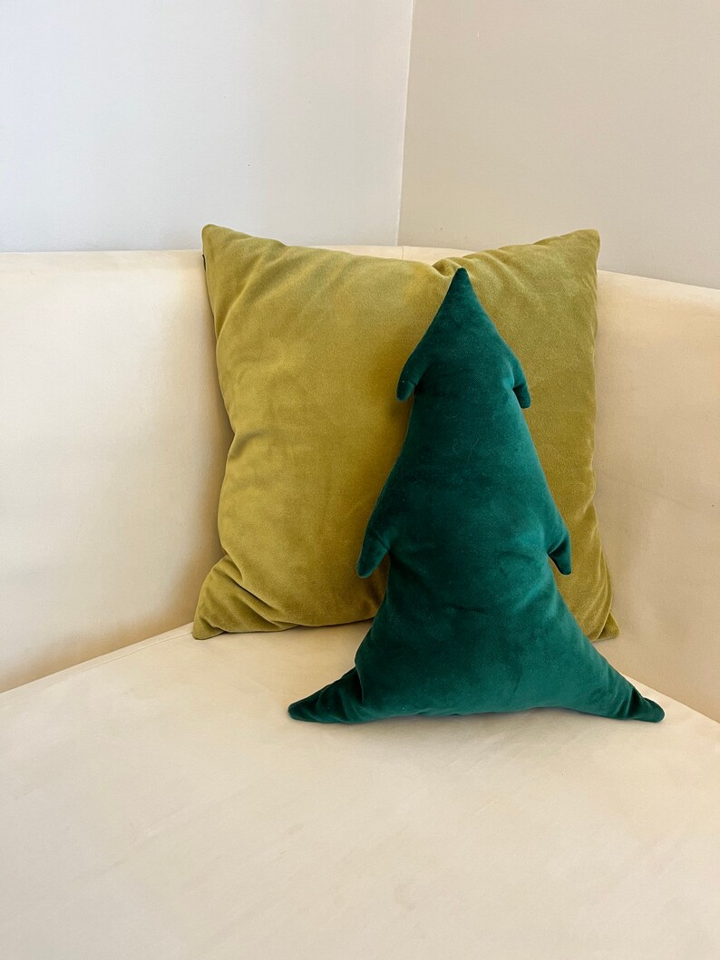 Christmas Tree Pillow Velvet Tree Pillow Christmas Tree Etsy