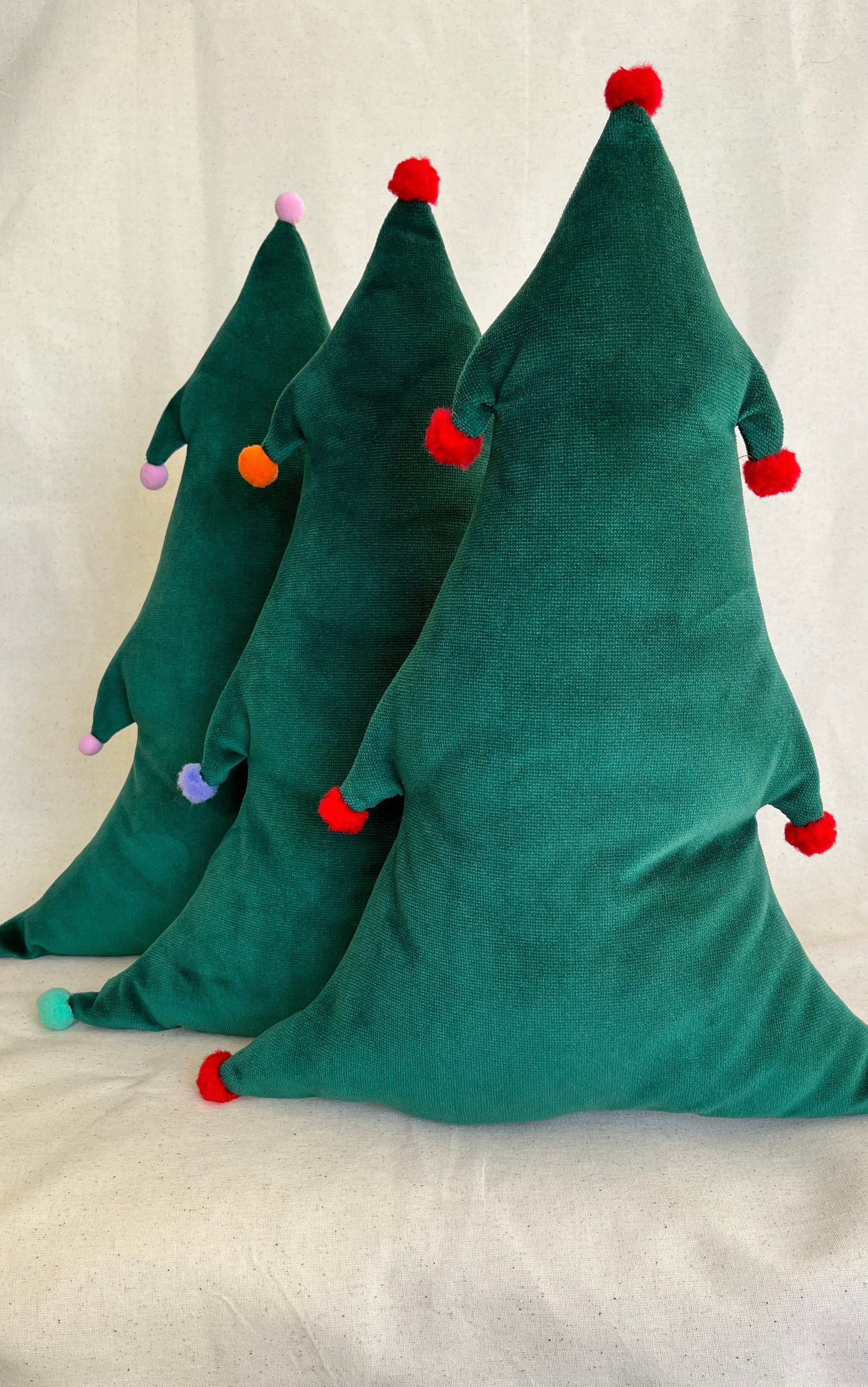 Christmas Tree Pillow Velvet Tree Pillow Christmas Tree Etsy
