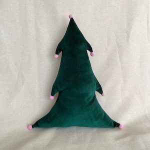 Christmas Tree Pillow, Velvet Tree Pillow, Christmas Tree Cushion, Christmas Decoration, Christmas Tree Shaped Decorative Pillow, Xmas Tree