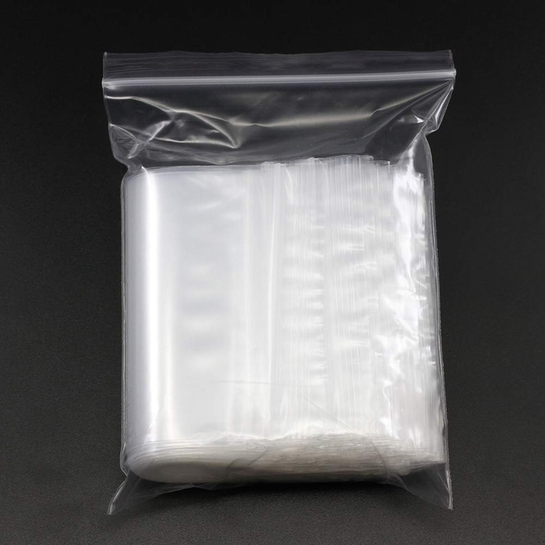 Clear Poly Bags 10 pc 4x6 2 mil Reusable Closable Storage Organization Home Office Crafts Jewelry Garage Travel Parts Shipping