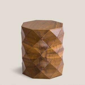 Sitting stool, coffee table, modern luxury designer table, Imbuia wood