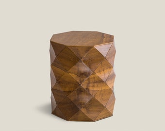 Sitting stool, coffee table, modern luxury designer table, Imbuia wood