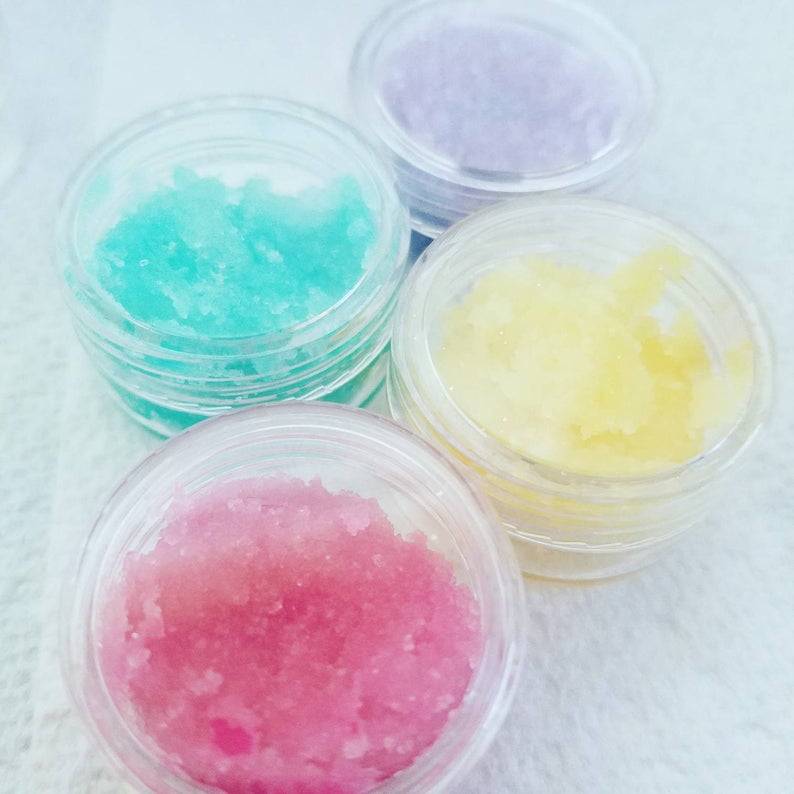 Lip Scrub Samples Organic Flavored Sugar Scrub Lip Scrubs Etsy