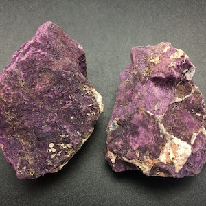 2 Purpurite Stones from Namibia, High Grade Raw Purple Purpurite Specimens, Purpurite Rough, Gemstone Cutting Rough, Rocks & Minerals