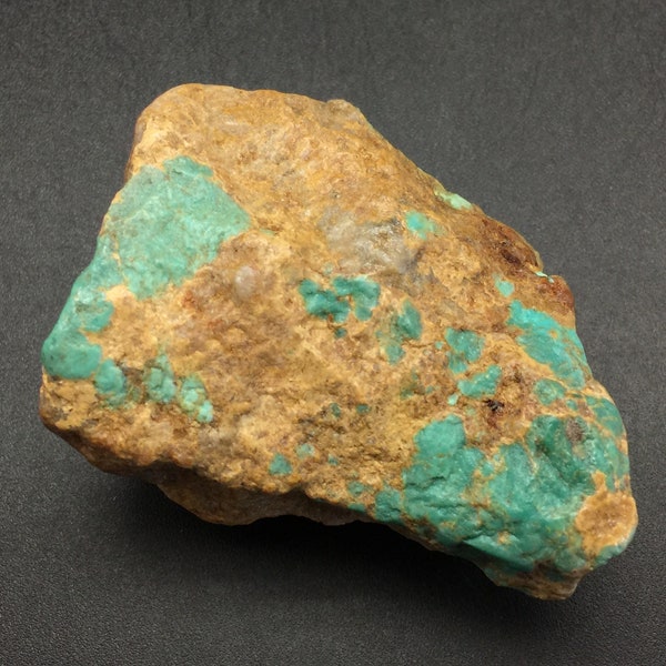 Raw Turquoise Stone from Kingman, Arizona. 2.5 Inch Genuine Green Turquoise Rough in Matrix, Gemstone Cutting Rough, Rocks and Minerals