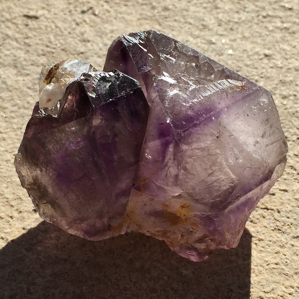 Nigerian Amethyst Crystal, 70mm Double Terminated Soul Mate Crystal, Rocks and Minerals, Healing Stone