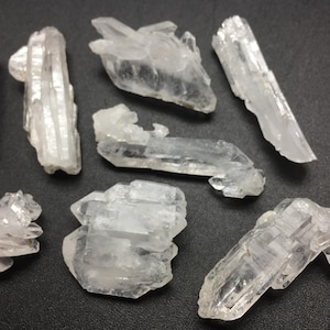 9 Faden Quartz Crystals, Clear Elestial Faden Crystals, Raw Crystals and Stones, Rocks and Minerals